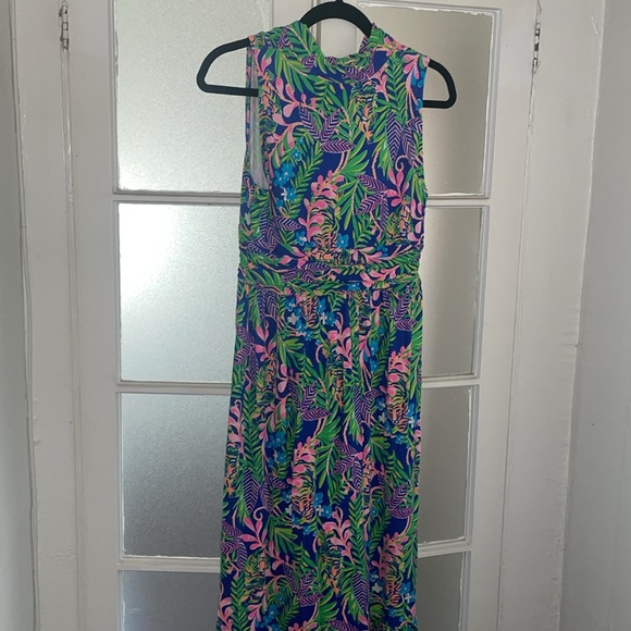 NWT Lilly Pulitzer Pearce Maxi Dress in Borealis Blue - Picture 11 of 12